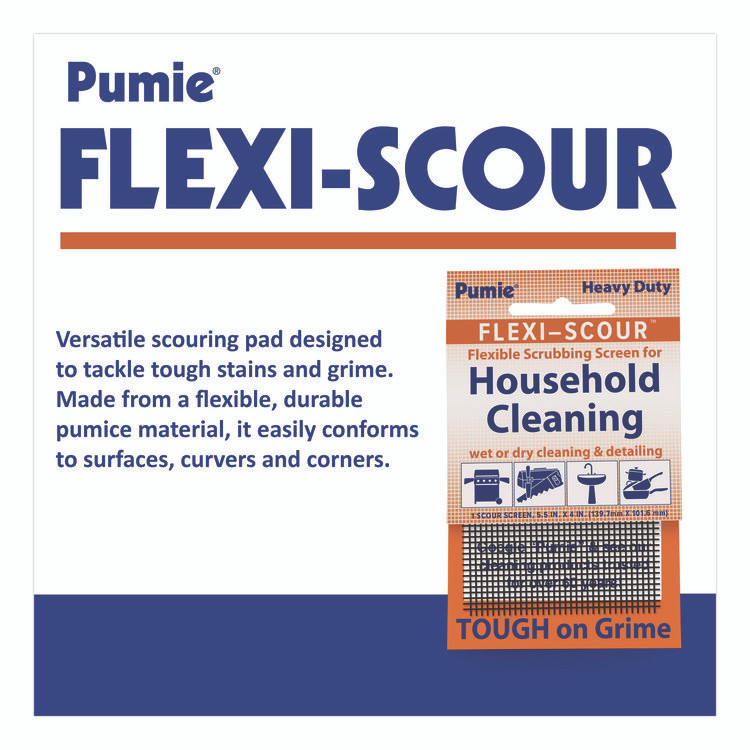 U.S. PUMICE Pumie® FLEX-48 Flexible Scouring Screen, 5.5 x 4, Black, 48/Carton
