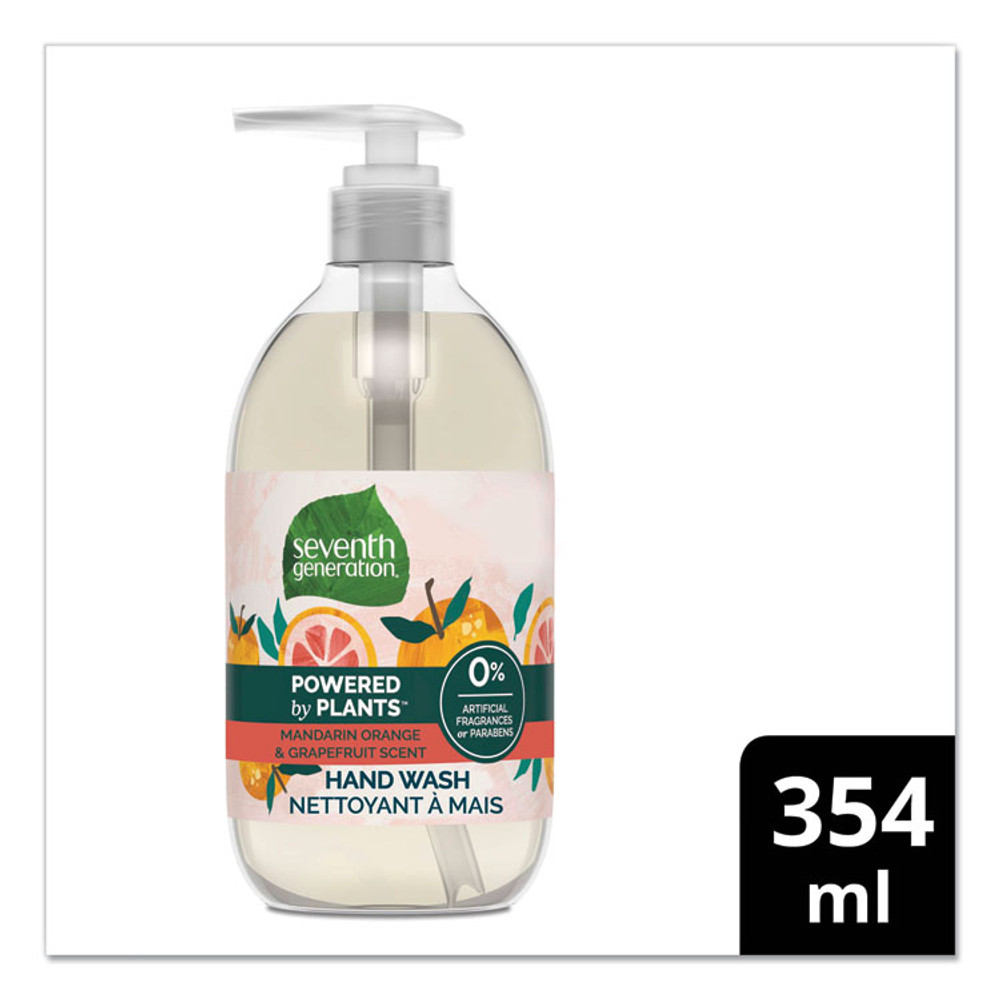 SEVENTH GENERATION 22925CT Natural Hand Wash, Mandarin Orange and Grapefruit Scent, 12 oz, 8/Carton