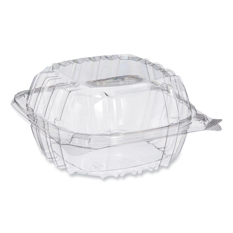DART PET57PST1 ClearSeal Hinged-Lid Plastic Containers, 5.86 x 3.11, Clear, Plastic, 500/Carton
