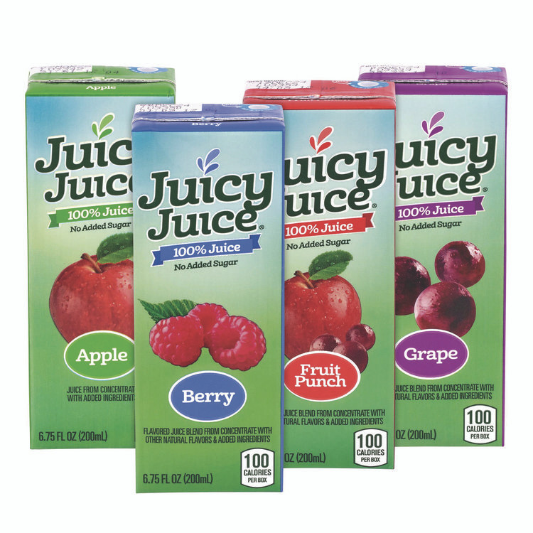 HARVEST HILL BEVERAGE COMPANY Juicy Juice® 22002370 Juice Box Variety Pack, Assorted Flavors, 6.75 oz. Box, 32/Carton