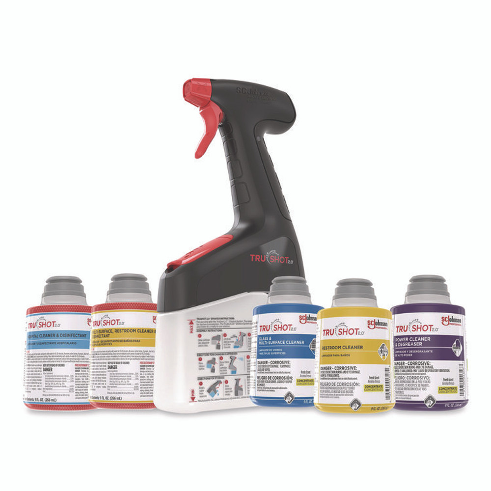 SC JOHNSON Professional® 379846 TruShot 2.0 Glass and Multisurface Cleaner, Fresh Scent, 9 oz Cartridge, 4/Carton