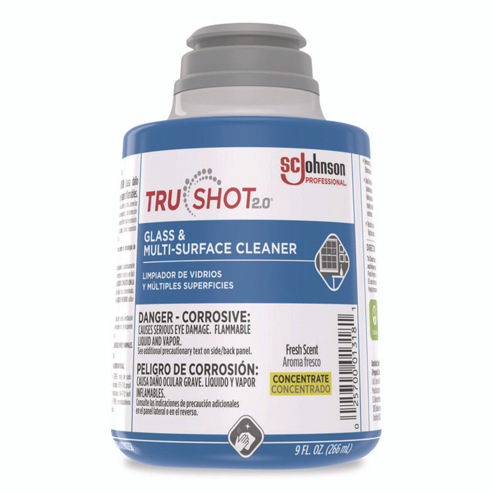 SC JOHNSON Professional® 379846 TruShot 2.0 Glass and Multisurface Cleaner, Fresh Scent, 9 oz Cartridge, 4/Carton