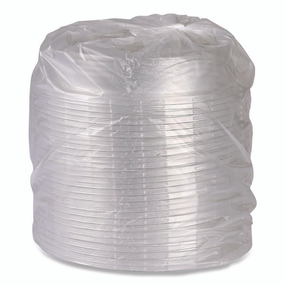 ECO-PRODUCTS,INC. EPP013LID 100% Recycled Content Round Plate Lids, Plastic, 9" dia x 1.5" h, Clear, 300/Carton