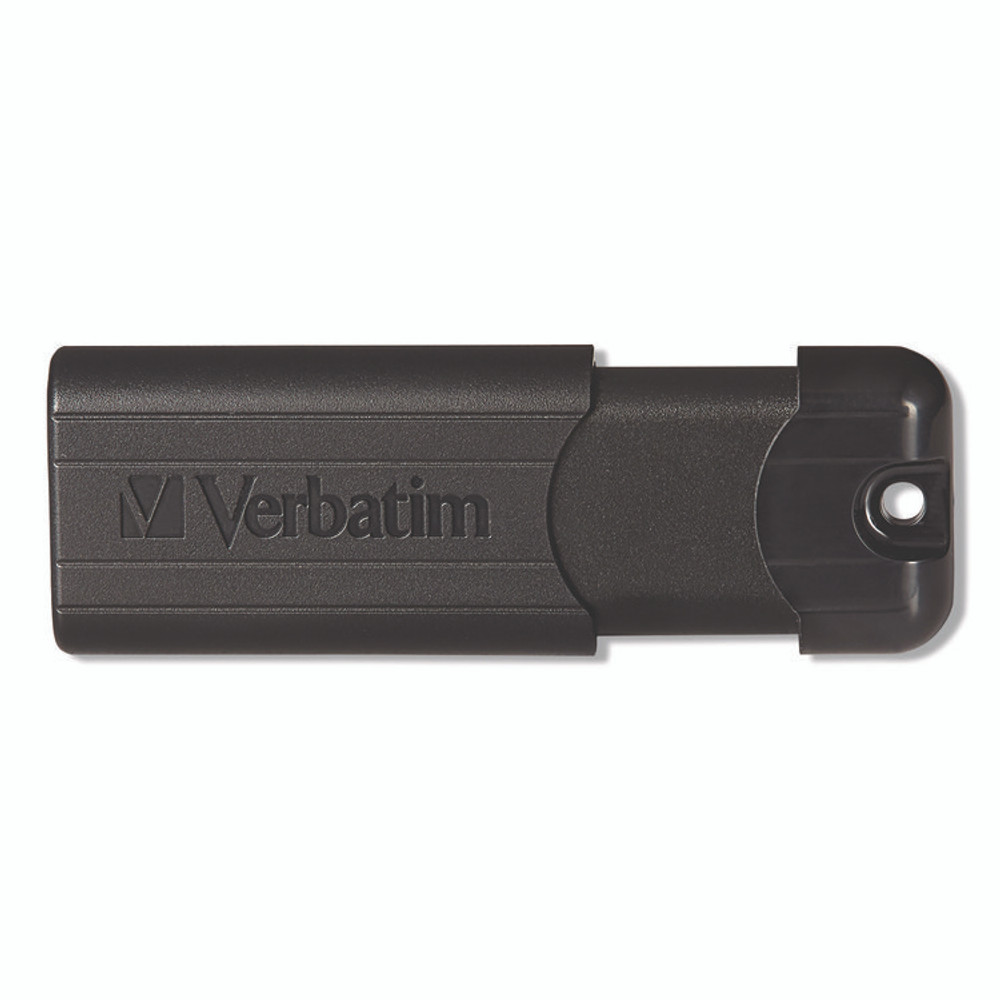 VERBATIM CORPORATION 70902 Pinstripe USB 3.2 Flash Drive, 32 GB, Black 10/Pack