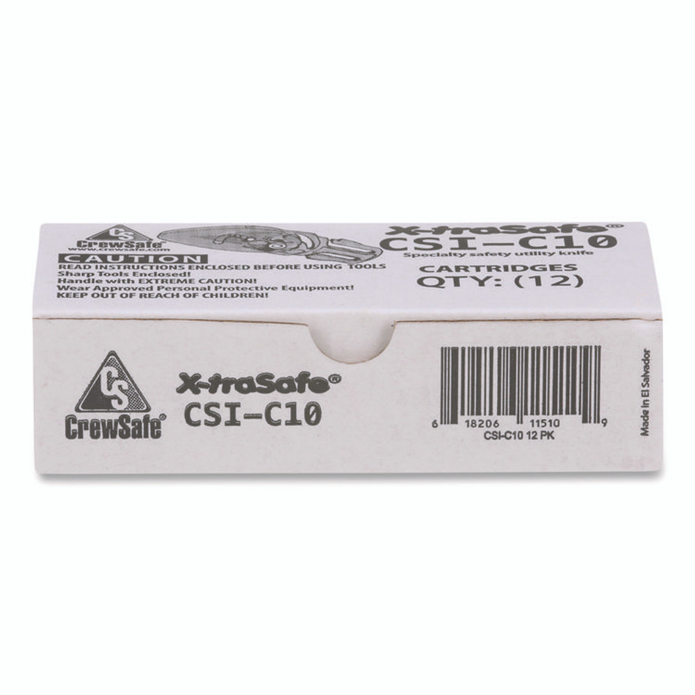 SPELLBOUND DEVELOPMENT CrewSafe CSIC10 X-traSafe Blade Cartridges, Yellow, 12/Pack
