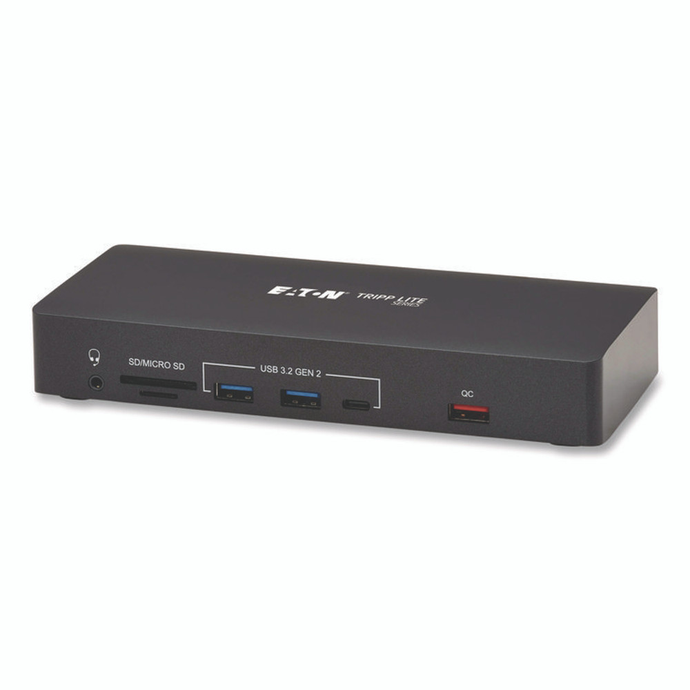EATON CORPORATION Tripp Lite by U442ABDOCK9 Triple Display USB-C Dock, Displayport/HDMI/RJ45/USB/VGA, Black