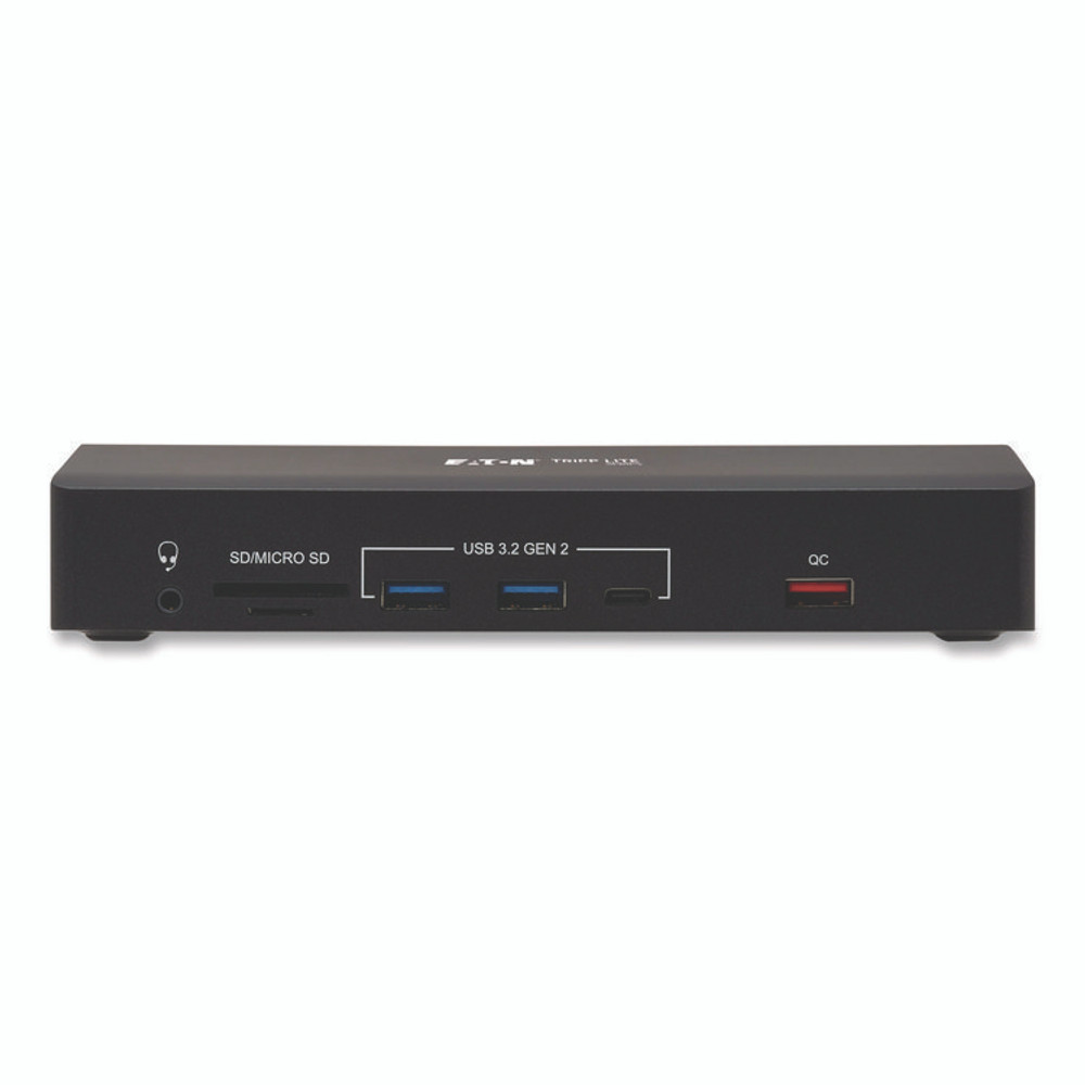 EATON CORPORATION Tripp Lite by U442ABDOCK9 Triple Display USB-C Dock, Displayport/HDMI/RJ45/USB/VGA, Black