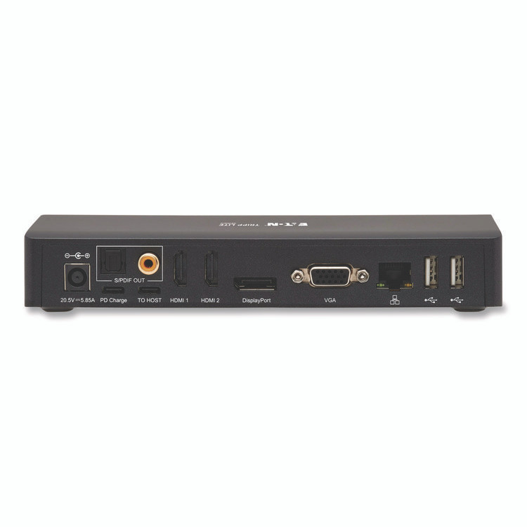 EATON CORPORATION Tripp Lite by U442ABDOCK9 Triple Display USB-C Dock, Displayport/HDMI/RJ45/USB/VGA, Black