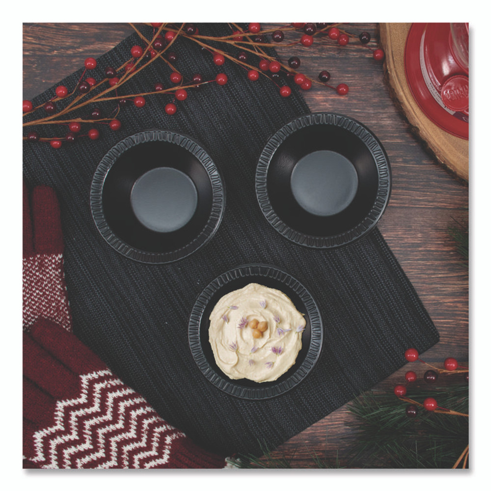 DART 5BWBQ Quiet Classic Laminated Foam Dinnerware, Bowl, 5 oz, Black, 125/Sleeve, 8 Sleeves/Carton
