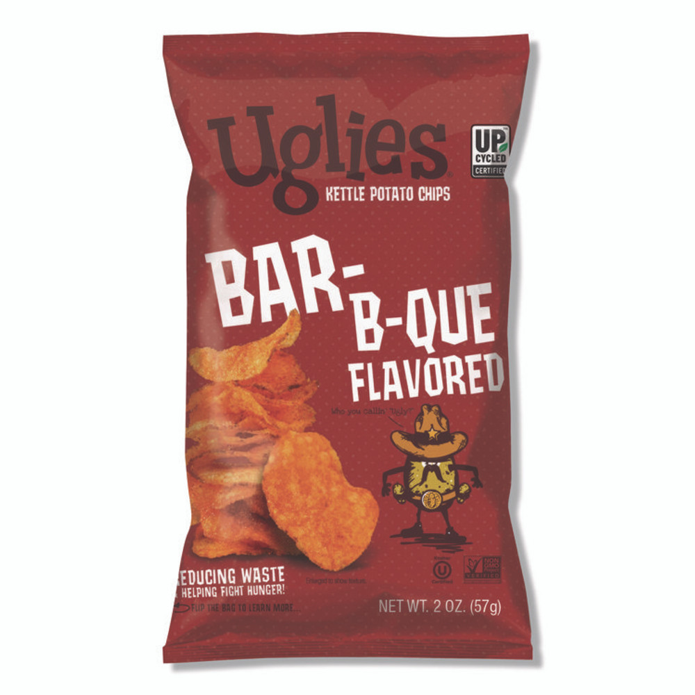 DIEFFENBACH'S SNACKS Uglies® DFN26103 Kettle Potato Chips, Bar-B-Que, 2 oz Bags, 24/Carton
