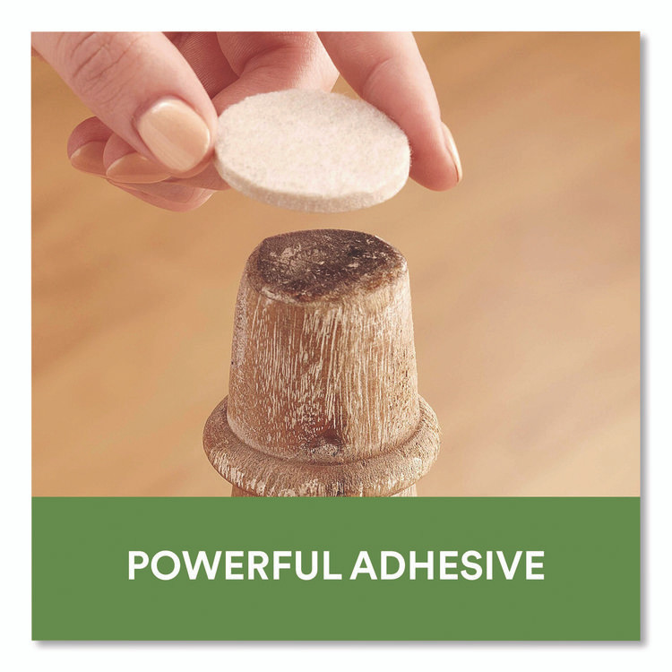 3M/COMMERCIAL TAPE DIV. Scotch™ SP855NA Felt Pad Protectors, Assorted Round, Beige, 78/Pack