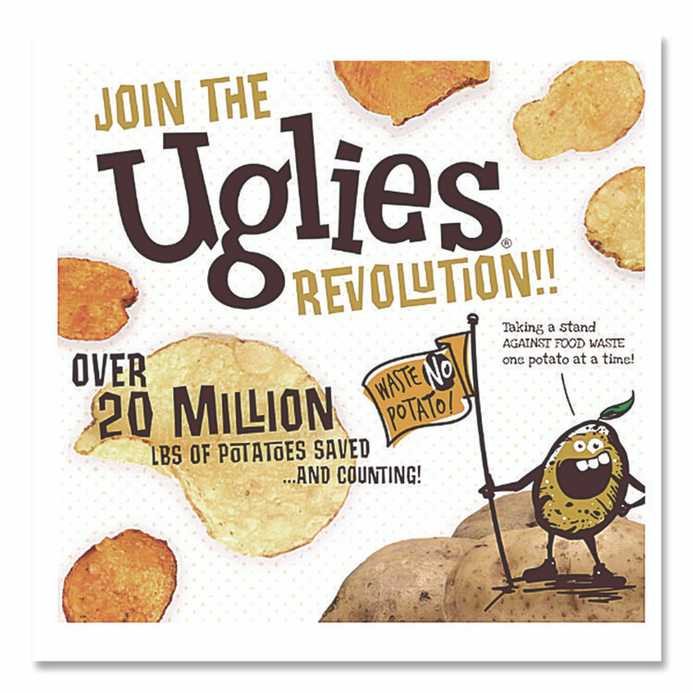 DIEFFENBACH'S SNACKS Uglies® DFN34091 Kettle Potato Chips, Assorted, 0.88 oz/1 oz Bags, 30/Carton