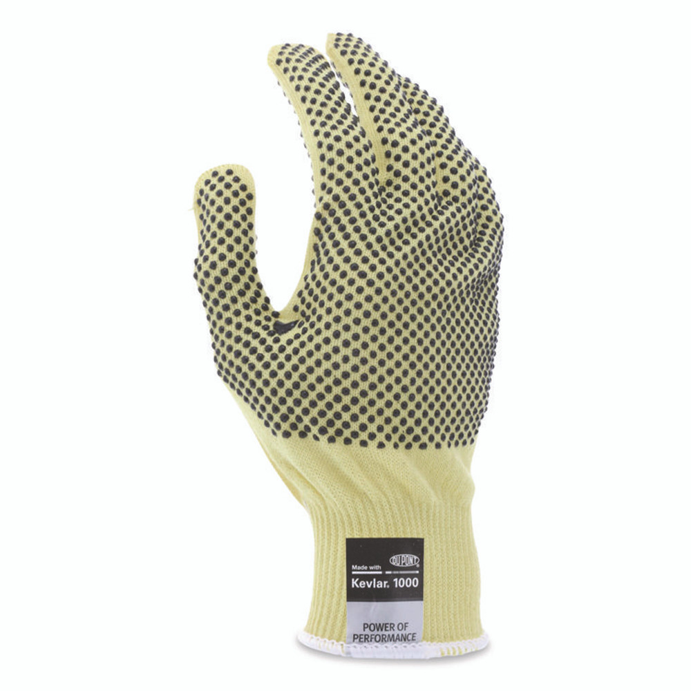 MCR SAFETY 9396S CutPro Kevlar Gloves, Reversible, 10" Long, Small, Yellow/Black, Pair