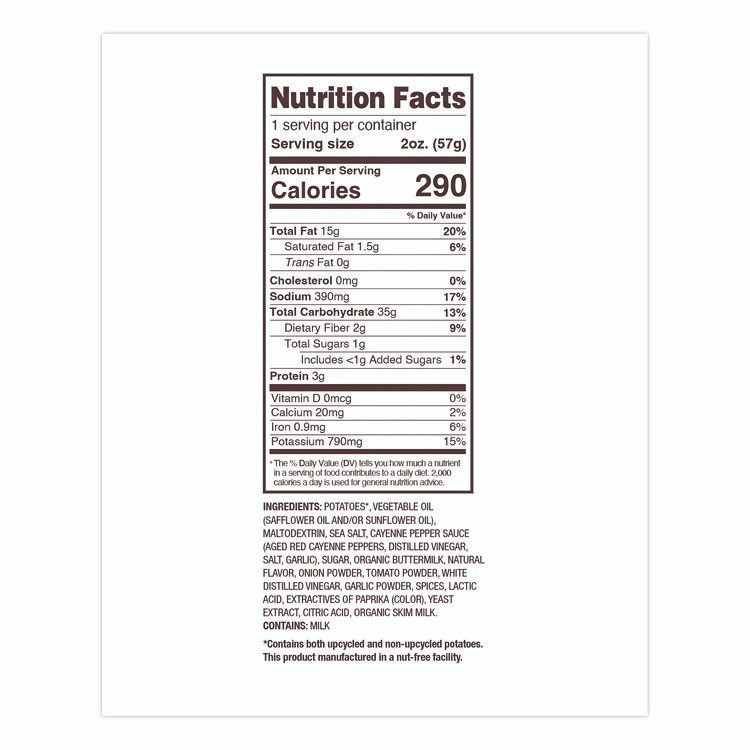 DIEFFENBACH'S SNACKS Uglies® DFN26181 Kettle Potato Chips, Buffalo Ranch, 2 oz Bags, 24/Carton