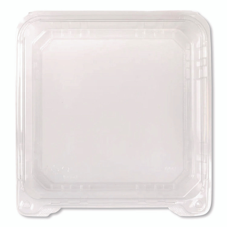 KARAT BY LOLLICUP FPHC66PP1C Polypropylene Plastic Hinged Container, 6 x 6 x 3.3, Clear, Plastic, 50/Pack, 6 Packs/Carton