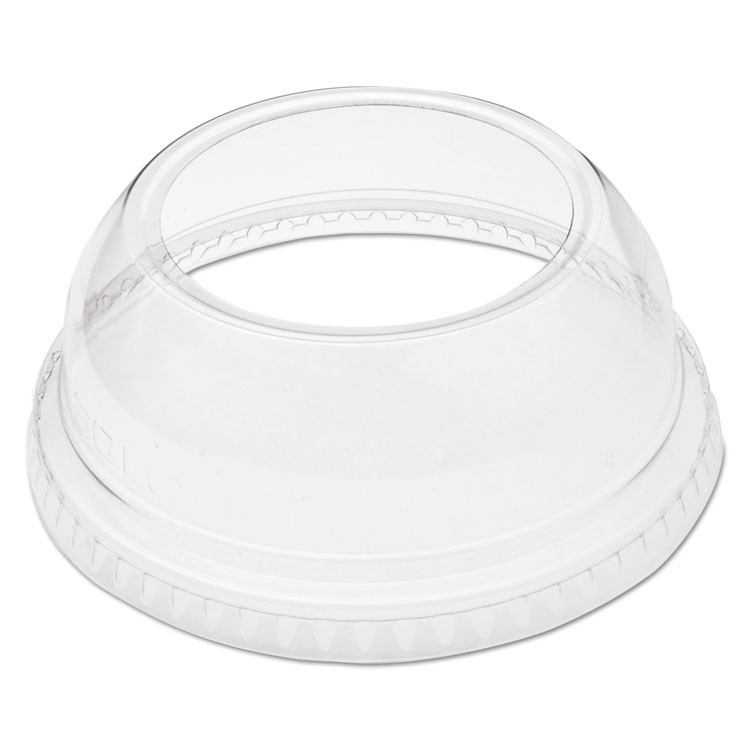 DART DLW662 Open-Top Dome Lid, With 1.9" dia Hole, Fits 9 oz to 22 oz Cold Cups, Plastic, Clear, 1,000/Carton