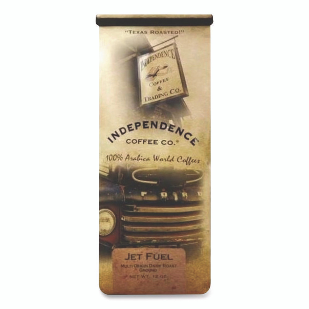 INDEPENDENCE COFFEE CO. ICF73109 Jet Fuel Ground Coffee, 12 oz Packet