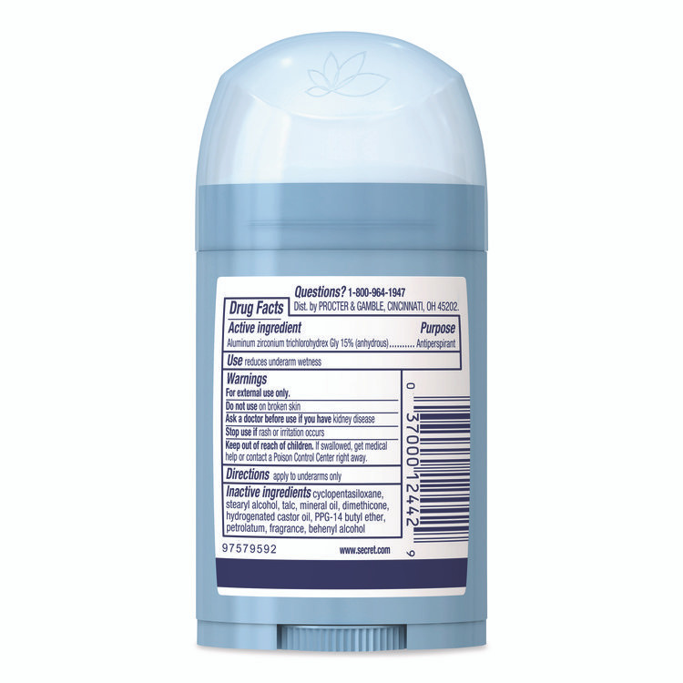 PROCTER & GAMBLE Secret® 12442 Invisible Solid Anti-Perspirant and Deodorant, Powder Fresh Scent, 1.7 oz Stick