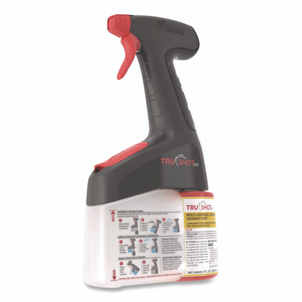SC JOHNSON Professional® 379850 TruShot 2.0 Disinfectant Multisurface Cleaner, Fresh Scent, 9 oz Cartridge, 4/Carton