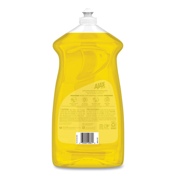 COLGATE PALMOLIVE, IPD. Ajax® 49861 Dish Detergent, Lemon Scent, 52 oz Bottle, 6/Carton