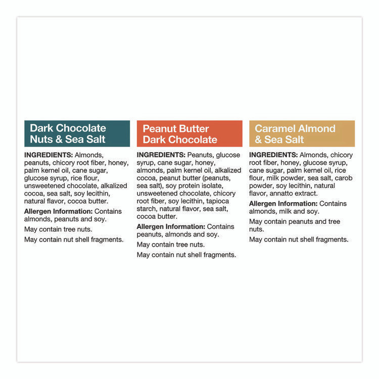 KIND LLC 22000799 Minis, Dark Chocolate Nuts Sea Salt/Caramel Almond Nuts Sea Salt, 0.7 oz Bar, 32 Bars/Carton