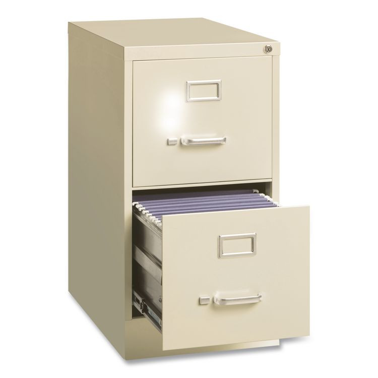 ALERA HVF1529PY Two-Drawer Economy Vertical File, 2 Letter-Size File Drawers, Putty, 15" x 25" x 28.38"