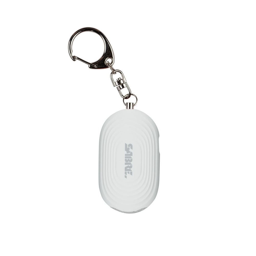 Sabre PA-LEDWH-02 Personal Alarm w/LED light and snap hook attachment, White