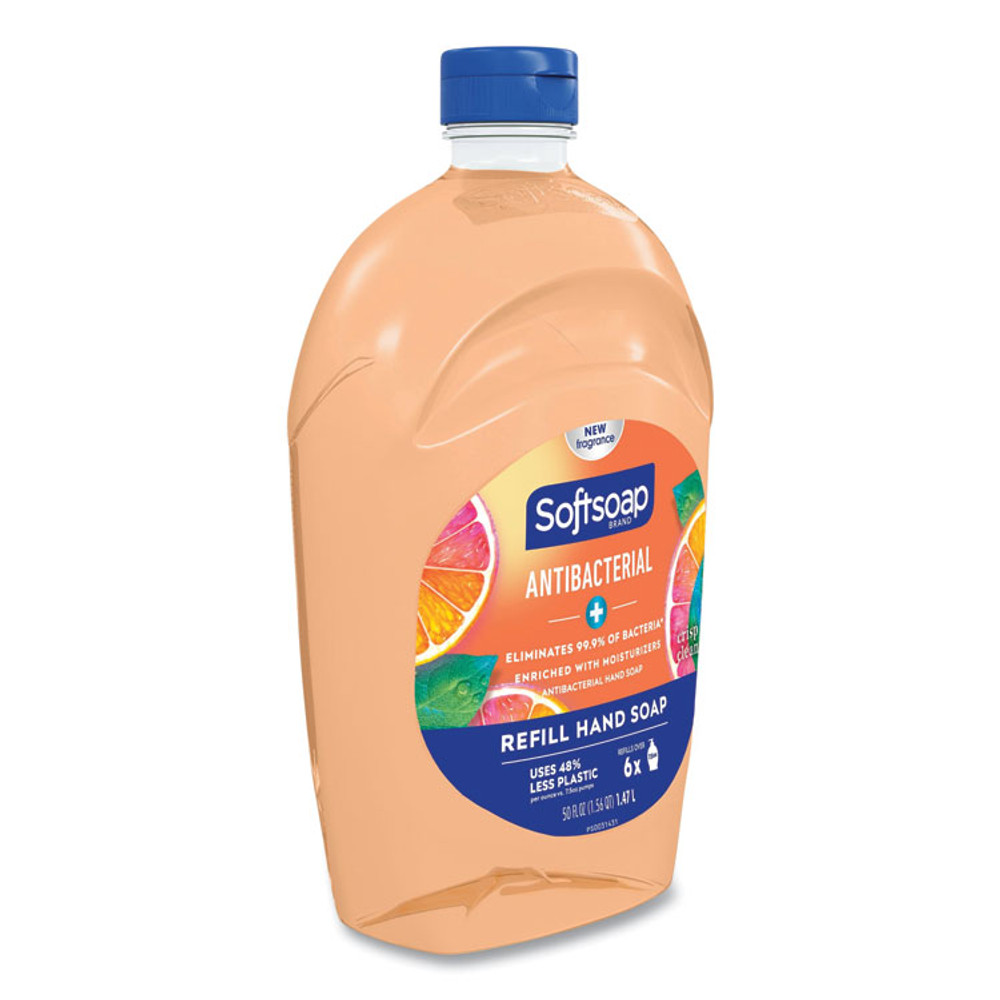 COLGATE PALMOLIVE, IPD. Softsoap® 46325EA Antibacterial Liquid Hand Soap Refill, Fresh Scent, Orange, 50 oz