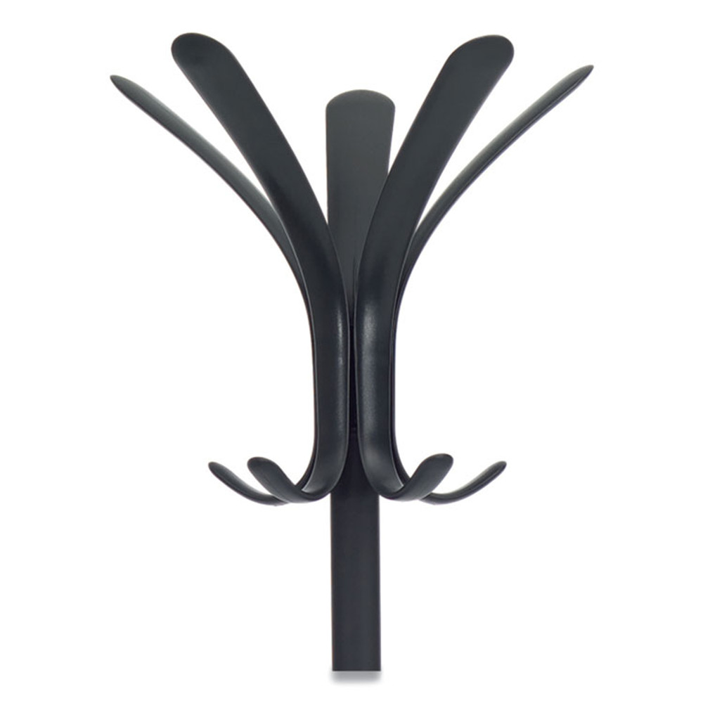 ALBA PMCLEON CLEO Coat Stand, Stand Alone Rack, Ten Knobs, Steel/Plastic, 19.75w x 19.75d x 68.9h, Black