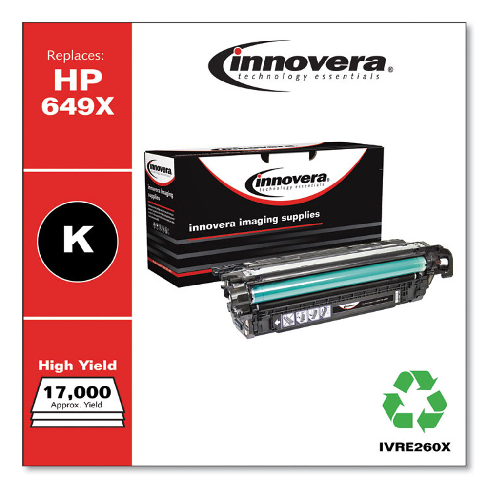 INNOVERA E260X Remanufactured Black High-Yield Toner, Replacement for 649X (CE260X), 17,000 Page-Yield