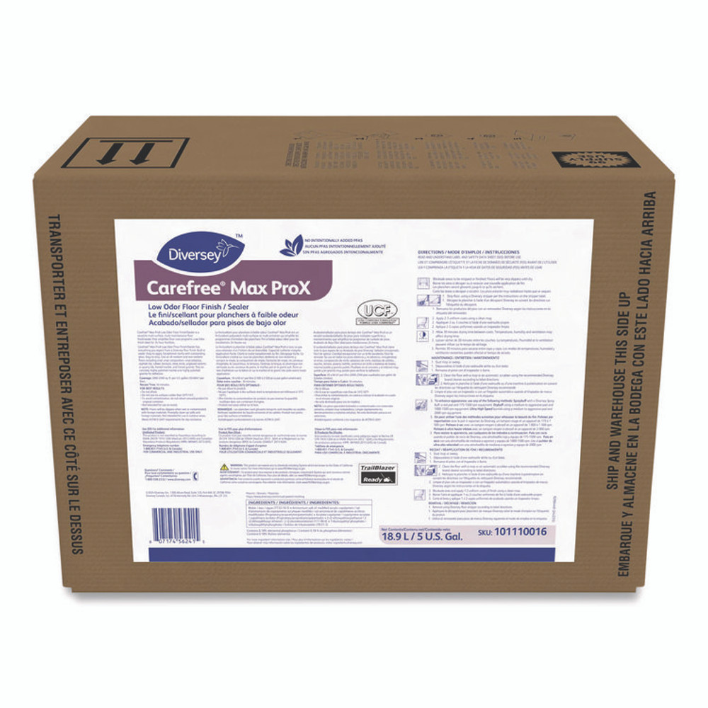 DIVERSEY 101110016 Carefree Max ProX Finish, 5 gal Bottle