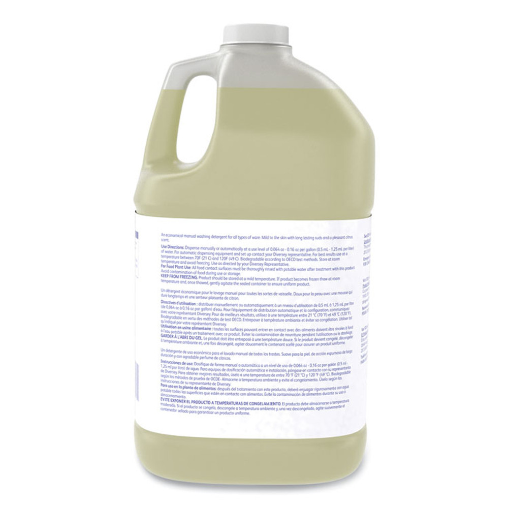 DIVERSEY 957229280 Suma Light D1.2 Hand Dishwashing Detergent, Citrus, 1 gal Container, 4/Carton