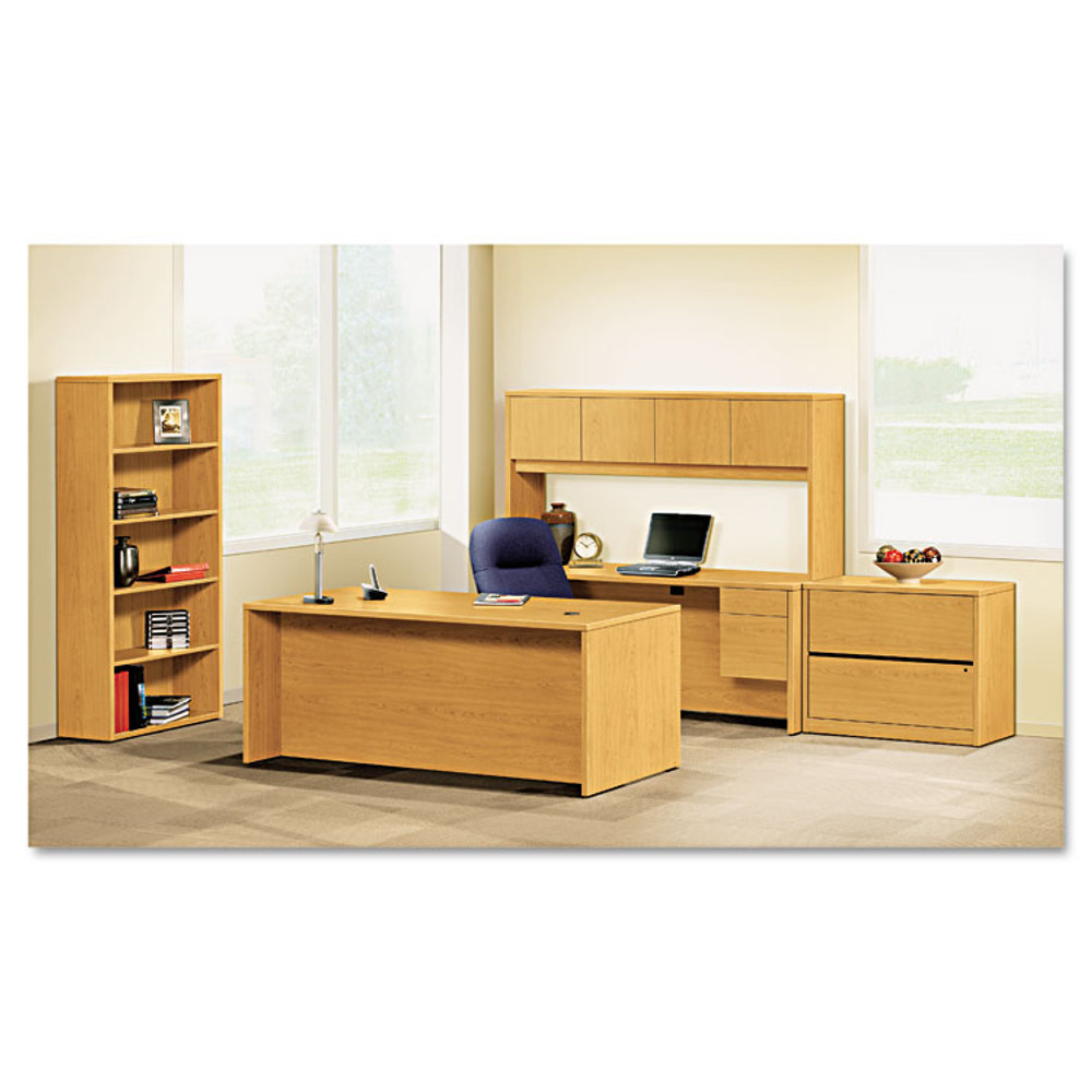 HON COMPANY 10593CC 10500 Series Double 3/4-Height Pedestal Desk, Left and Right: Box/File, 72" x 36" x 29.5", Harvest