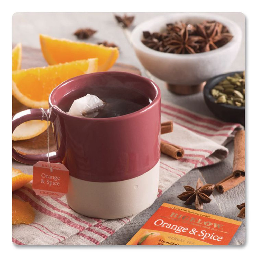 KEURIG DR PEPPER Bigelow® 10398 Orange and Spice Herbal Tea, 28/Box
