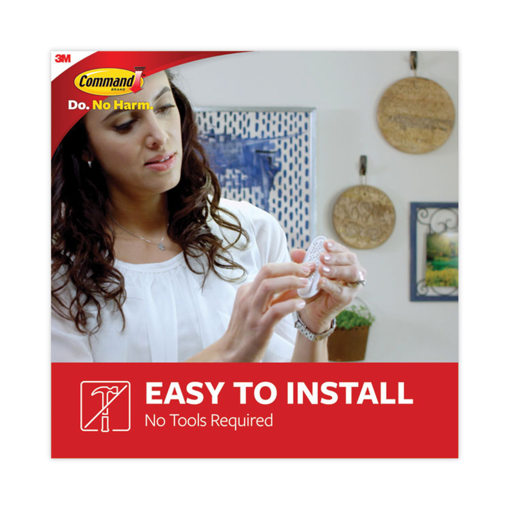 3M/COMMERCIAL TAPE DIV. Command™ 17003MPES General Purpose Hooks, Large, Plastic, White, 5 lb Capacity, 14 Hooks and 16 Strips/Pack