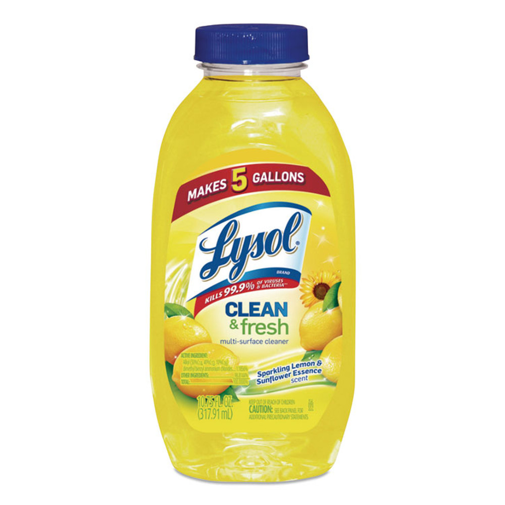 RECKITT BENCKISER LYSOL® Brand 93805CT Clean and Fresh Multi-Surface Disinfectant Cleaner, Sparkling Lemon and Sunflower Essence, 10.75 oz Bottle, 20/Carton