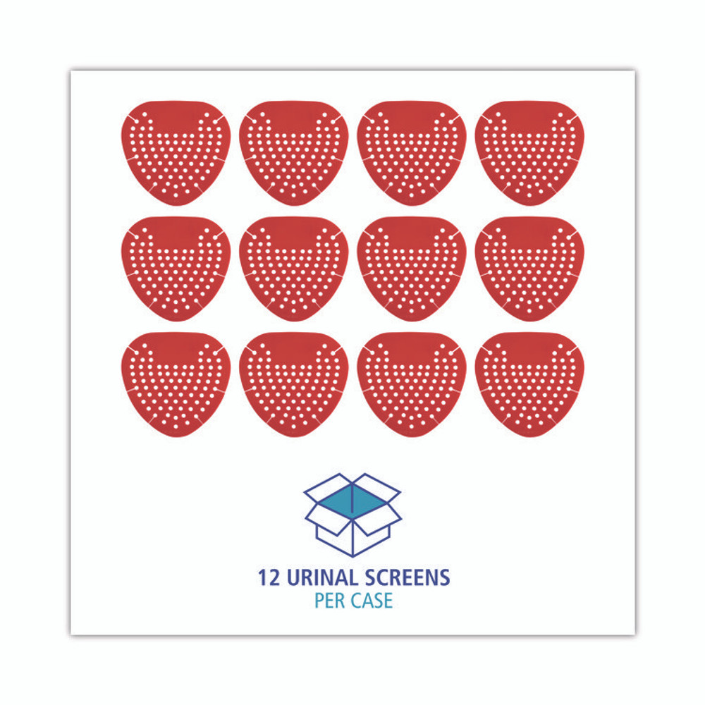 BOARDWALK 1001 Deodorizing Urinal Screen, Cherry Scent, Red, 3.5 oz, Dozen