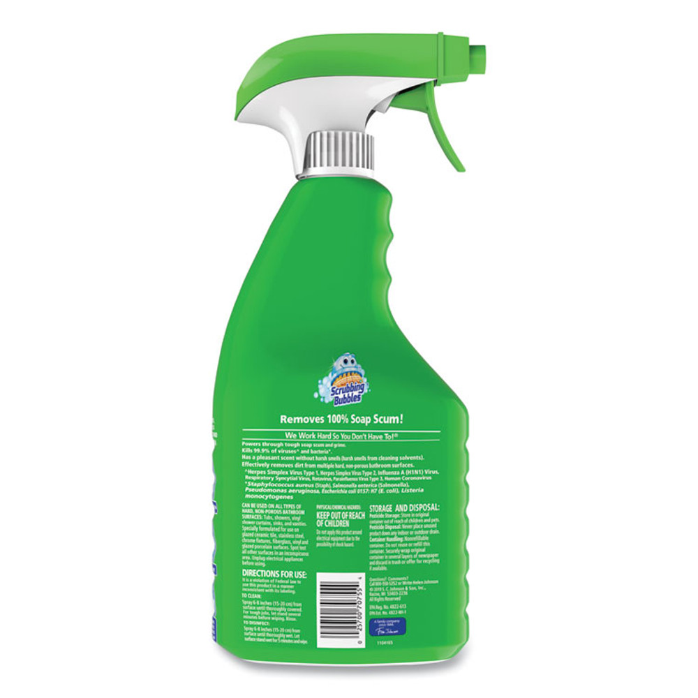 SC JOHNSON Scrubbing Bubbles® 306111 Multi Surface Bathroom Cleaner, Citrus Scent, 32 oz Spray Bottle, 8/Carton