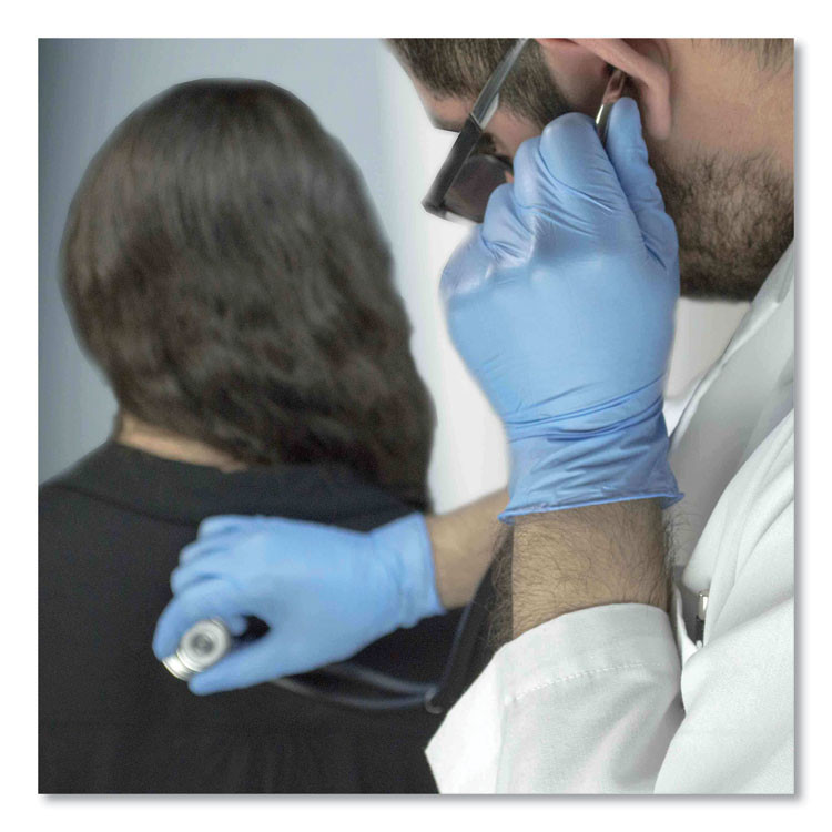 AMMEX CORPORATION Professional APFN48100CT Nitrile Exam Gloves, Powder-Free, X-Large, 3 mil Thick, 9.5" Long, Light Blue, 100/Box, 10 Boxes/Carton