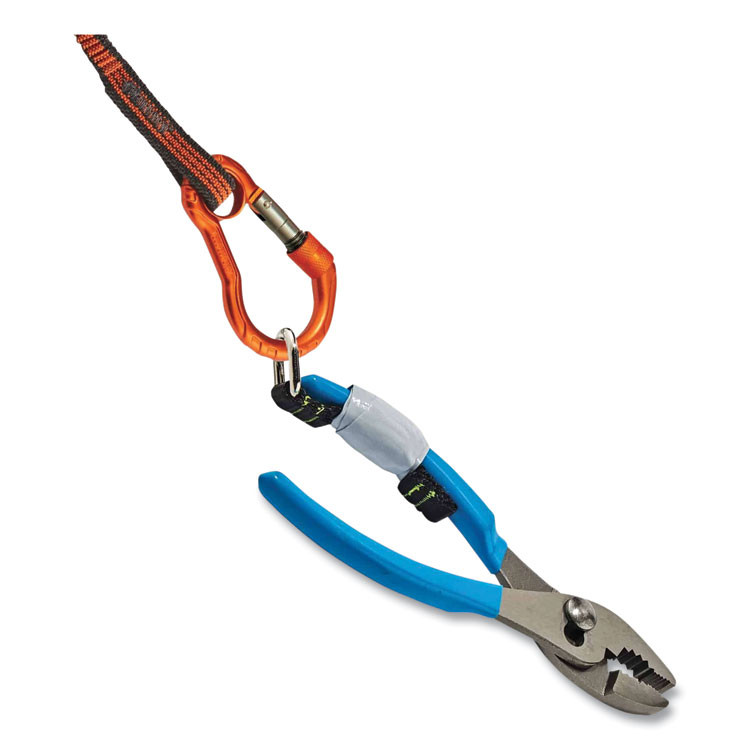 TENACIOUS HOLDINGS, INC. ergodyne® 19703BULK Squids 3700 Nylon Webbing Tool Tails with D-Rings, 2 lb Max Working Capacity, 3.5" Long, Black, 6/Pack, 10 Packs/Carton