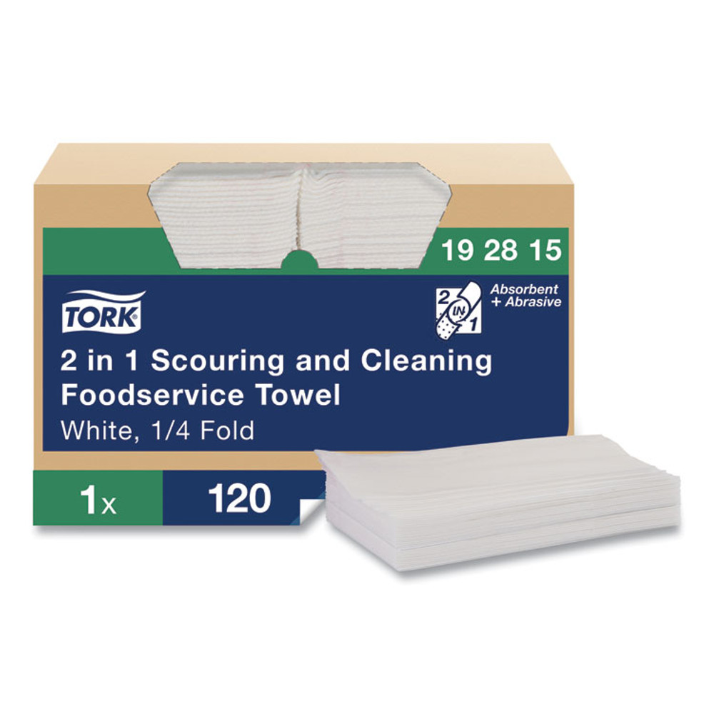 SCA TISSUE Tork® 192815 2 in 1 Wiper, 1-Ply, 13" x 21", White, 120/Carton