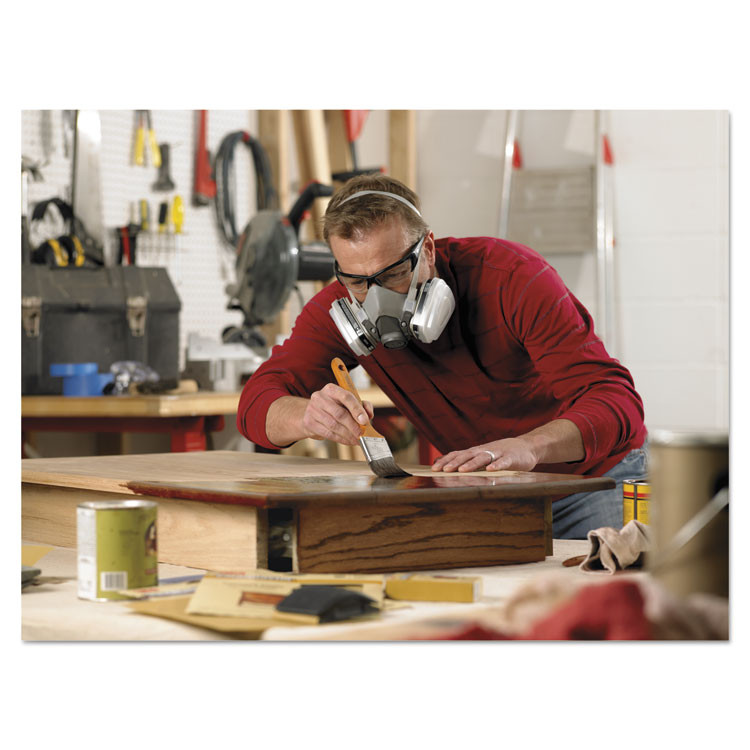 3M/COMMERCIAL TAPE DIV. 6311PA1A Half Facepiece Paint Spray/Pesticide Respirator, Large