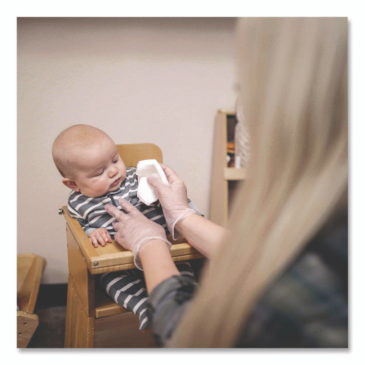 AMMEX CORPORATION Professional VPF66100 Vinyl Exam Gloves, Powder-Free, Large, Clear, 100/Box