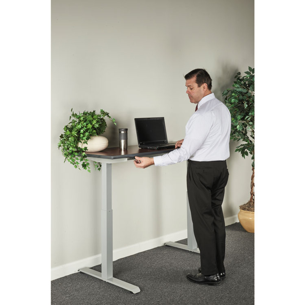 ALERA HT2SSG AdaptivErgo Sit-Stand Two-Stage Electric Height-Adjustable Table Base, 48.06" x 24.35" x 27.5" to 47.2", Gray