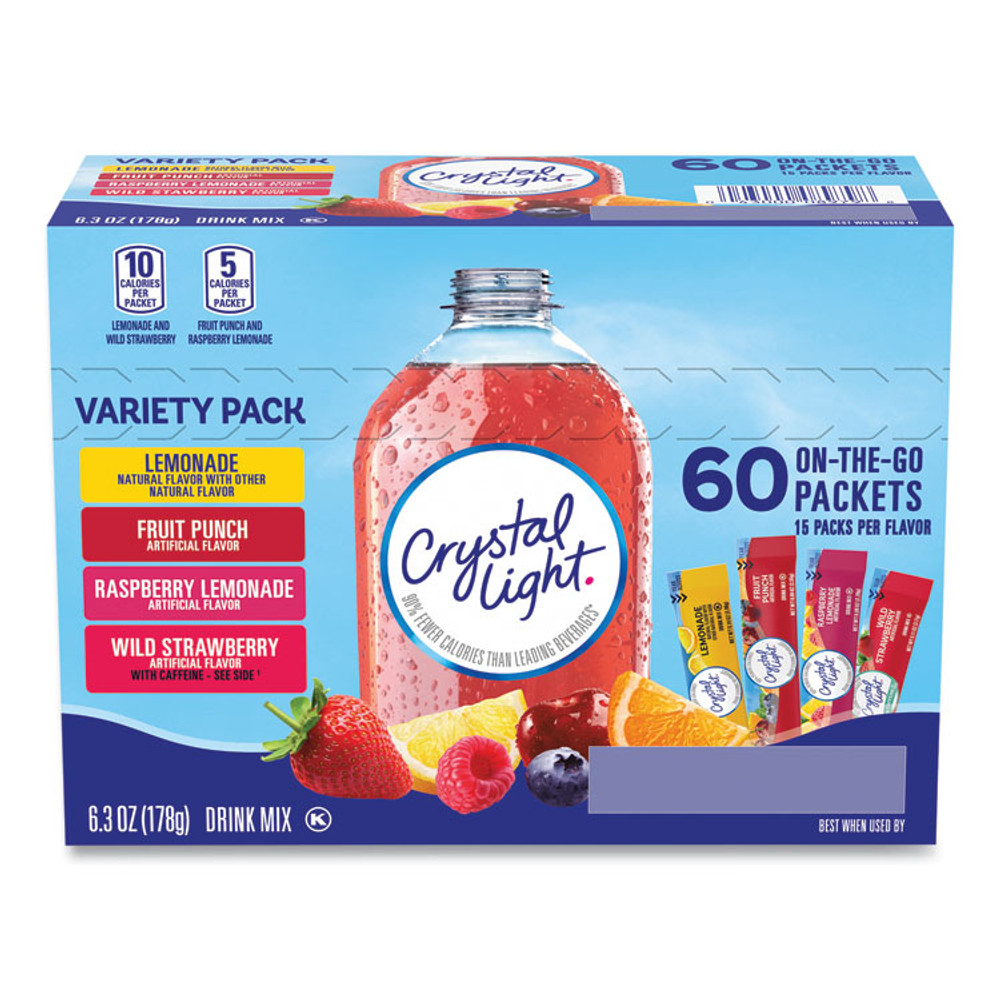 KRAFT FOODS, INC Crystal Light® 22002054 Variety Pack, Assorted Flavors, 60/Pack