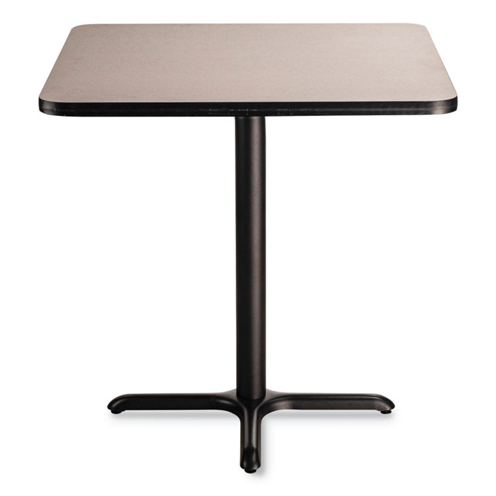 NATIONAL PUBLIC SEATING NPS® CT33636XC1GY Cafe Table, 36w x 36d x 36h, Square Top/X-Base, Gray Nebula Top, Black Base