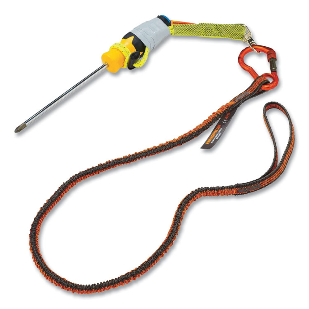 TENACIOUS HOLDINGS, INC. ergodyne® 19652 Squids 3182 Tool Tethering Kit, 10 lb Max Working Capacity, 38" to 48" Long, Orange/Gray and Neon Green