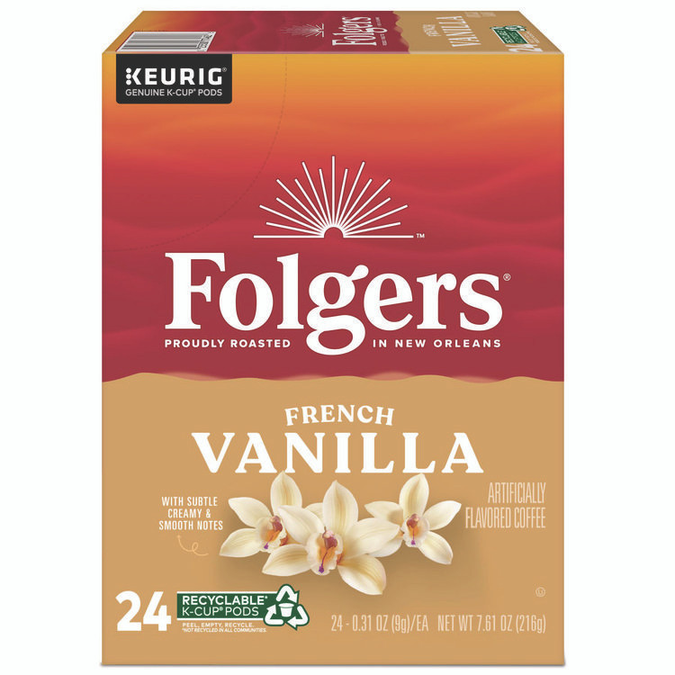 KEURIG DR PEPPER Folgers® 6661 French Vanilla Coffee K-Cups, 24/Box