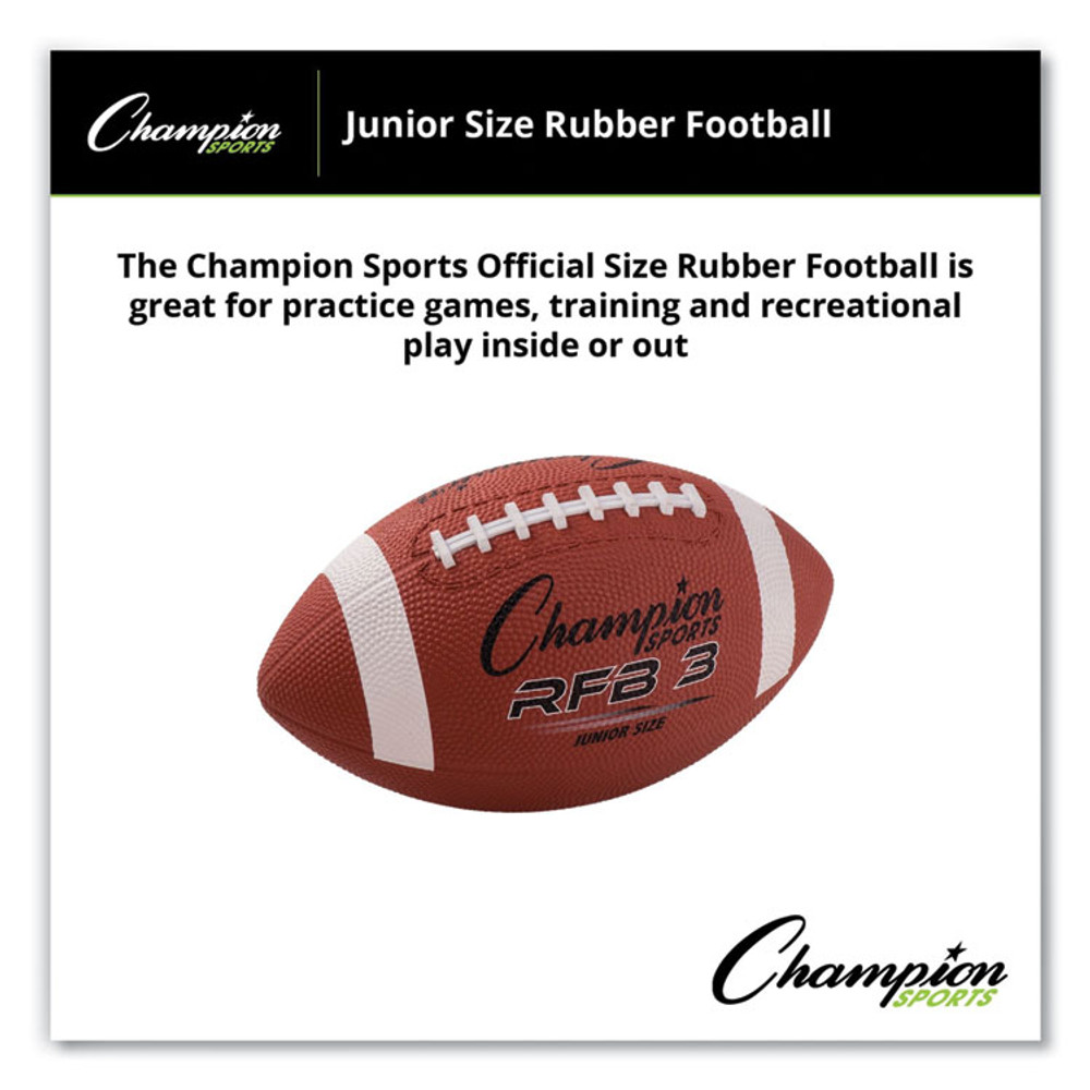CHAMPION SPORT Sports RFB3 Rubber Sports Ball, Football, Junior Size, Brown
