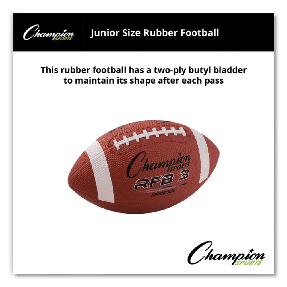 CHAMPION SPORT Sports RFB3 Rubber Sports Ball, Football, Junior Size, Brown